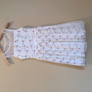 Girl's Ivory Floral Formal Dress